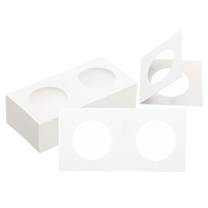 Unique Bargains Transparent Window Paper Coin Storage Organizing Protective Coin Holder 100 Pcs - 1 of 4