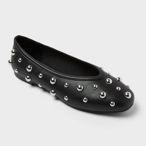 Обувь A New Day Women’s Sammie Studded Ballet Flats with Memory Foam Insole – A New day™ Black 5