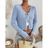 Womens Open Front Cardigans Knit Tie Shrug for Dress Sweaters Crop Cardigans - 2 of 4