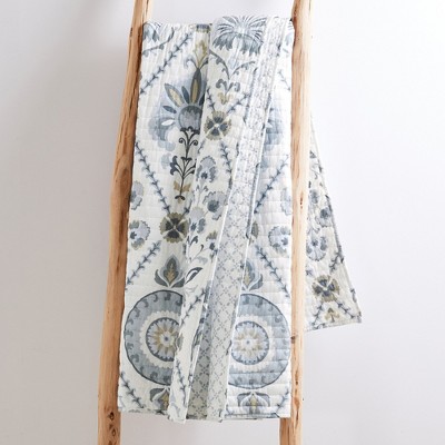Maeve Neutral Cotton Reversible Quilted Throw