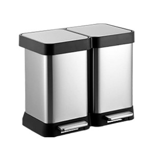 Coucheta Dual Trash & Recycling Bin Collection - Step-Open with Soft-Close Lid, for Home Kitchen Laundry Room, Multiple Capacities - 1 of 4