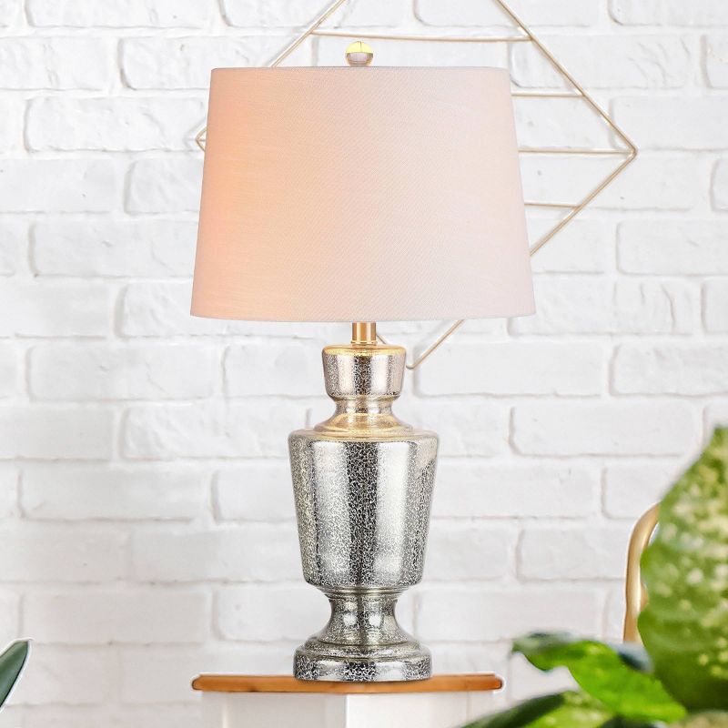 26.5&#34; Glass Olivia Table Lamp (Includes LED Light Bulb) Silver - JONATHAN Y, 6 of 7