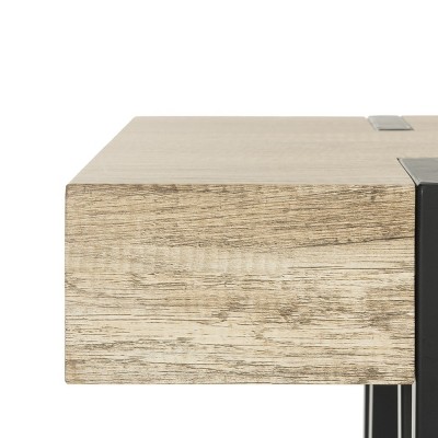Alyssa Rustic Brown and Black Wood Metal Console Table