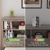 King Bed Frame with High Storage Bookcase Headboard, Wood Bed Frame with 4 Storage Drawers, No Box Spring Needed, Metal Frame, Noise-Free, Grey - 4 of 4