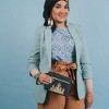 Disney Wallet, Double Pocket Wristlet, Jasmine Script Debossed, Castle Emblem Gold, Black, Vegan Leather - 4 of 4