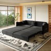 GDFStudio Wistar Contemporary Velvet Upholstered 3-in-1 Convertible Sofa Bed with Gold Metal Trim - 4 of 4