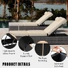 Outdoor PE Wicker Chaise Lounge Set of 2,Patio Rattan Wicker Chaise Lounge Chair, Pool Lounge Chairs Adjustable Backrest Recliners - 2 of 4