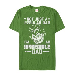 Men's Marvel Father's Day Hulk Not Regular Dad T-Shirt - 1 of 4