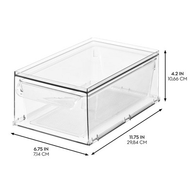 iDESIGN Stackable Kitchen Storage Drawer - Set of 4 - Clear — фото 7