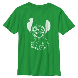Boy's Lilo & Stitch Black and White Stitch T-Shirt - 1 of 4