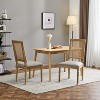 NicBex Vintage French Dining Chairs with Cane Backrest,Rustic Weathered Kitchen Upholstered Chairs,Living Room Chairs,Set of 2 - 4 of 4