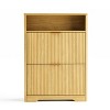 GDFStudio Ismara Rustic Shoe Cabinet Storage with Flip Drawers - 4 of 4