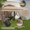 Gulches 11'x11' Pop-Up Canopy, Outdoor Patio Gazebo Shelter with Removable Zipper Netting, Instant Event Tent with 114 Sq Ft Shade & Carry Bag, Khaki - 3 of 4