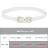 INSPIRE CHIC Women's Skinny Extra 8-Shaped Golden Buckle Holeless Waist Belts - 4 of 4
