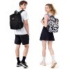 26L Black Backpack for School, College, and Travel: Water Resistant Bookbag with 8 Compartments - 2 of 4