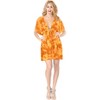 HAPPY BAY Women's Beachwear Bathing Suit Wraps Summer Loose Swimsuit Cover Ups Mini Caftan X-Large-XX-Large Yellow Tie Dye Design - 4 of 4