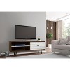 Sapphtopaz Modern TV Stand for TVs Up to 65" with Storage Cabinet & Open Shelves Entertainment Center with Splayed Legs for Living Room - 3 of 4