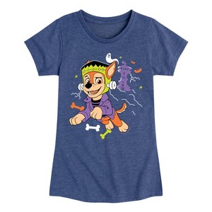 Girls' - Paw Patrol - Chase Halloween Fitted Short Sleeve Graphic T-Shirt - 1 of 4