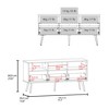 47.3 inch Particle Board Multi-Storage TV Stand with 3 Drawers, 3 Shelves, and Scratch-Resistant Surface for Living Room and Bedroom - 3 of 4