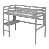 Whisen Twin Loft Bed with Desk, Shelves & Ladder - 4 of 4