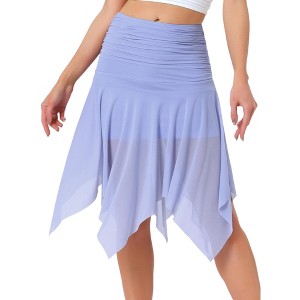 INSPIRE CHIC INSPIRE CHIC Women's High Rise Ruched Midi Skirts - 1 of 4