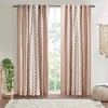 Grungis Cotton Printed Curtain Panels with Chenille Stripe and Lining for Living Room,Bedroom - 2 of 4