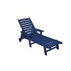 Patio Recliner,Wood Texture Outdoor Chaise Lounge With Wheels And Cup Holder,Outdoor Lounge Chair,Patio Recliner For Poolside,Deck-Cuddlewood - 3 of 4