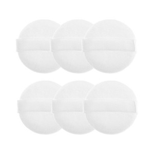Unique Bargains Round Makeup Powder Puff 1.78"x0.39" White - 1 of 4