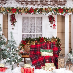 6 ft Christmas Decorations Multi-Color Christmas Garland with Pine Cones, Antlers & Ornaments - Artificial Pine Greenery - 1 of 4