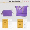 FURNIinspire Bag and Luggage Sets 2 Piece Luggage Set With Bags Spinner Wheels Abs Lightweight Suitcase With TSA Lock, Purple, 18"*12"*28" - 3 of 4