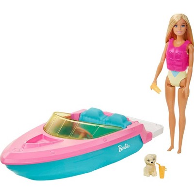 Barbie car and boat on sale