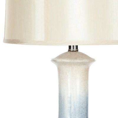 Leona Blue Ombre Ceramic Table Lamp with Cream Shade