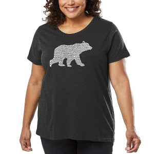LA Pop Art Women's Word Art T-shirt - Mama Bear - 1 of 4