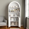 Mshliw Modern Tech-Inspired MDF Dome Cabinet, Multifunctional Snack Storage Organizer with Elegant Design for Living Room or Office - 2 of 4