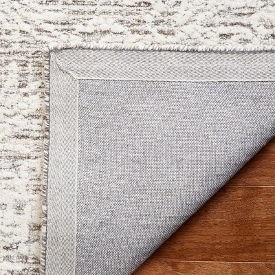 Grey and Ivory Tufted Wool Rectangular Area Rug