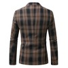 Coolmee Mens Plaid Blazer Sports Coat One Button Casual Slim Fit Checkered Blazer for Men Wedding - 2 of 3