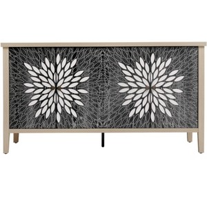 Gulches 4-Door Sideboard Buffet Cabinet - Adjustable Shelves with Anti-Tipping Design & Extra Support Feet, Modern Storage for Living Room - 1 of 4