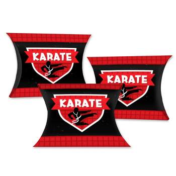 Big Dot of Happiness Karate Master - Favor Gift Boxes - Martial Arts Birthday Party Petite Pillow Boxes - Set of 20
