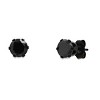 Steeltime Men's 2pc multi ip stainless steel ball studs and black ip stainless steel & simulated black diamond stud earrings - 2 of 4