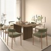 Homy Casa Extendable Rectangular Dining Table with Fluted Base in Walnut Finish - 4 of 4
