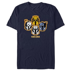 Men's Star Wars: The Mandalorian Helmet Stack T-Shirt - 1 of 4