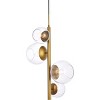 Elegant Lighting Wells 18 inch pendant in brass with clear shade - 3 of 4