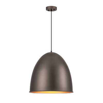 LLHZSY 1-light Industrial Farmhouse Dome Pendant Ceiling Light Fixture- Antique Silver - 17 7/10in.