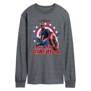 Men's - Marvel - Captain America Sam Wilson Long Sleeve Graphic T-Shirt - 1 of 4