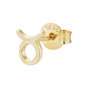 Adornia 14k Gold Vermeil .925 Sterling Silver Single Zodiac Sign Stud Earring - 1 of 2