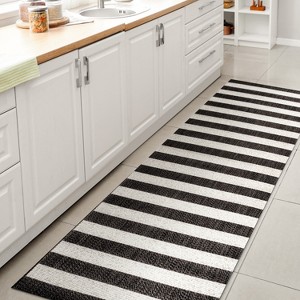 Negril Two-Tone Wide Stripe Indoor/Outdoor Area Rug - JONATHAN Y - 1 of 4