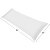 Sweet Jojo Designs Boy or Girl Gender Neutral Unisex Body Pillow Cover (Pillow Not Included) 54in.x20in. Solid White - 4 of 4