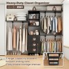 QingMoon Closet Organizer, High Capacity Wardrobe Rack with 3 Drawers, Shelves and Expandable Hanger Rods, Supports Up to 1000 LBS for Bedroom - 2 of 4