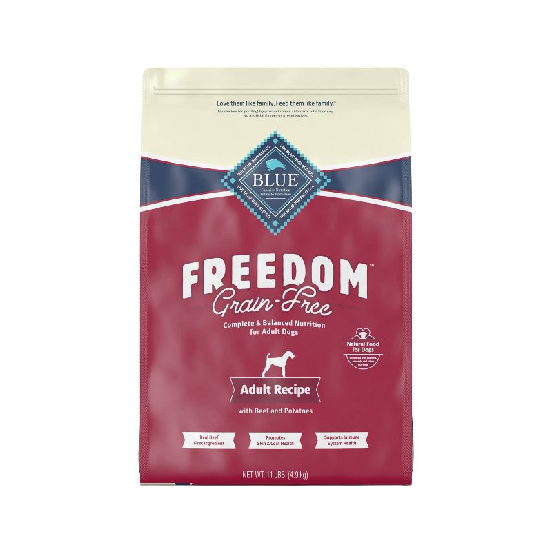 Blue Buffalo Freedom Grain Free with Beef, Potatoes & Peas Adult Dry Dog Food, 1 of 12