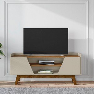 GDFStudio Ailey 53" Mid-Century Modern Wood TV Stand with Soft Close Doors - 1 of 4
